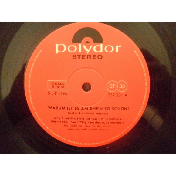 Warum Ist Es Am Rhein So Schön? - Großes Rheinlieder-Potpourri LP, Germany, 1965 - Picture 4 of 6